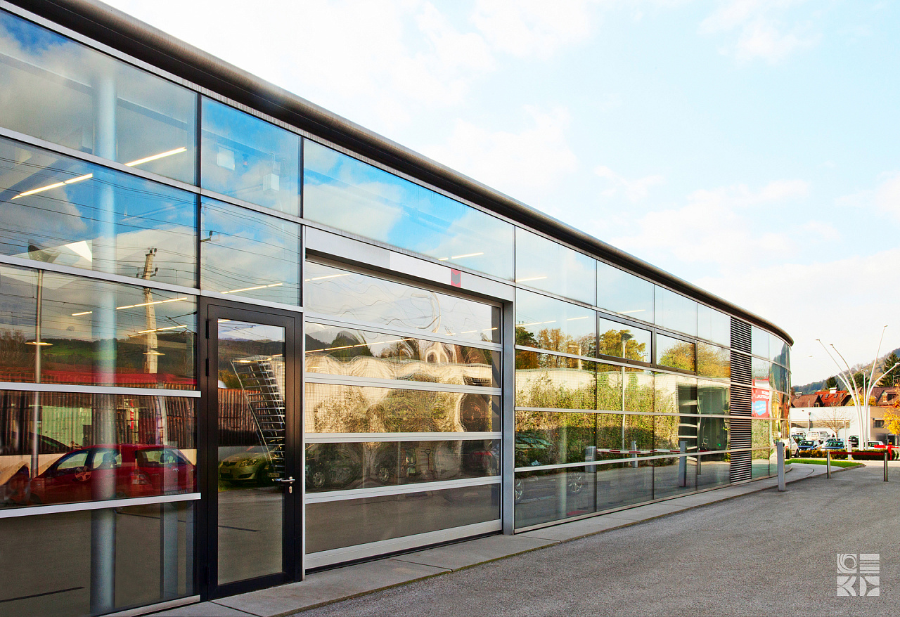 Утепленные панорамные ворота AluTherm (вариант 2)