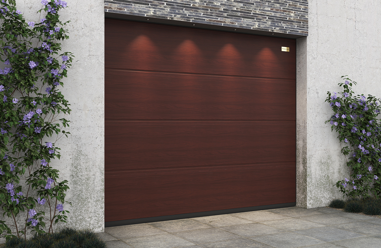 картинка Секционные ворота серии Prestige 2800x2500 магазин Одежда+ являющийся официальным дистрибьютором в России 